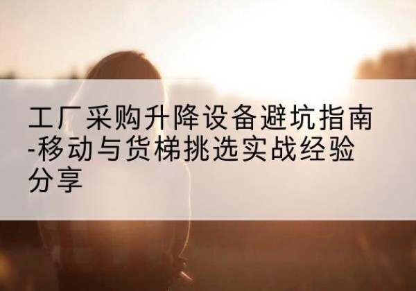 崖州移动式升降机怎么选-工厂采购升降设备避坑指南-移动与货梯挑选实战经验分享